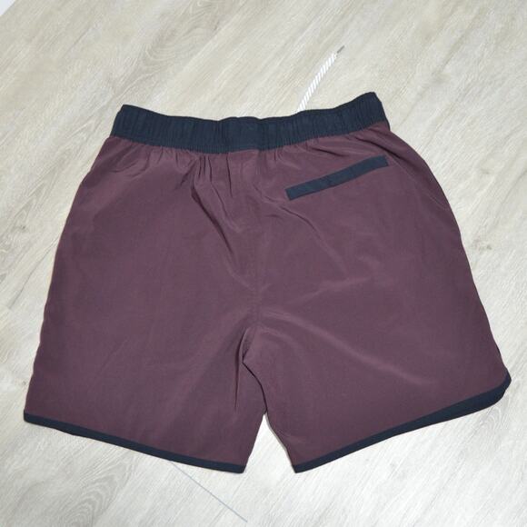 Leg3nd Discovery Men's Maroon & Black Athletic Shorts Size Large - Picture 3 of 6